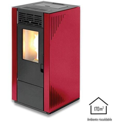 Stufa a pellet ad aria ventilata 7 kw Tbh Tectro > Rosso - qlima características