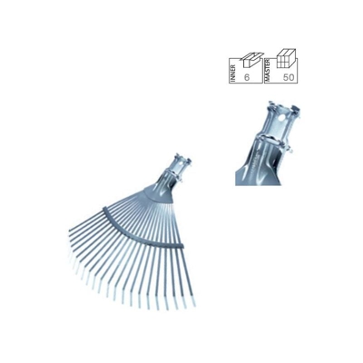 Rastrello da giardino a morsetti, acciaio al carbonio #45 zincato, senza