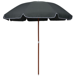 Ombrellone con Palo in Acciaio 240 cm Antracite - Antracite - Vidaxl precio