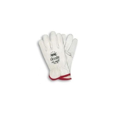 guanti da lavoro in pelle fiore di bovino tg 8 colore bianco - Ariete