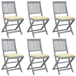 Sedie Da Giardino Pieghevoli 6pz Con Cuscini In Massello Acacia precio