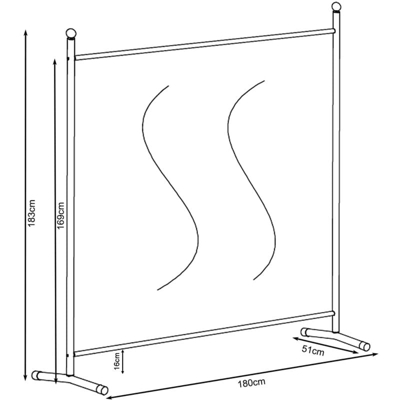 2 Pezzi Paravento da Giardino 180 x 178 cm Divisorio in Tessuto Protezione della Privacy Nero