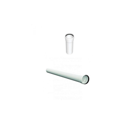 TUBO IN ALLUMINIO BIANCO CANNA FUMARIA diam. 80 mm 0.50 mt - Stabile características