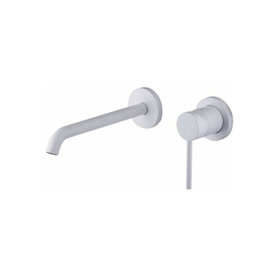 Gattoni Rubinetteria - Miscelatore per lavabo a parete bianco opaco Gattoni Easy 2337/23BO | Bianco opaco