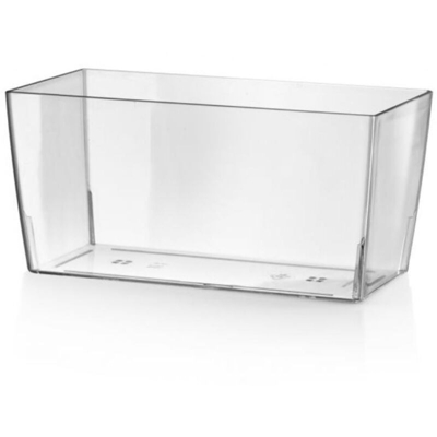 Vaso rettangolare Coimbra Colour da esterno e giardino per fiori e piante. -25 x 13 x H 12.5 cm / Nero