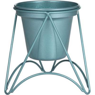 Vaso per fiori con supporto Vaso per piante in metallo dorato con supporto in metallo dorato per erbe Orchidee Cactus Succulente Display per interni