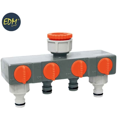 Adattatore a 4 vie per rubinetto da giardino da 3/4 '