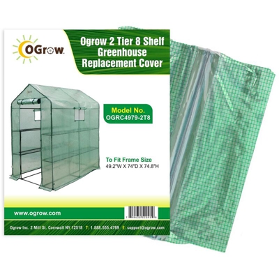 Telo di Ricambio per Serra da Giardino e Orto | Copertura Verde | 125 x 188 x 190 cm