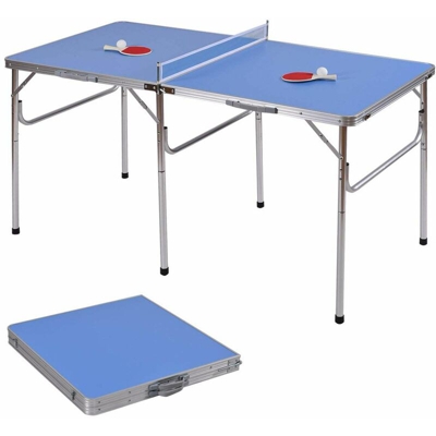Tavolo da Ping Pong Pieghevole, con Racchette + Palline + Rete Incluse, 152 x 76 x 76 cm
