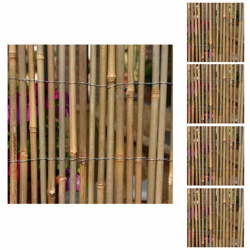 Arella bamboo naturale canna grossa stuoia legata con filo di ferro pezzi 5 da metri 1,5x3 precio