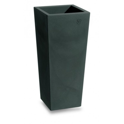 Cache pot quadrato in resina 'Genesis' h. 100 cm. Antracite