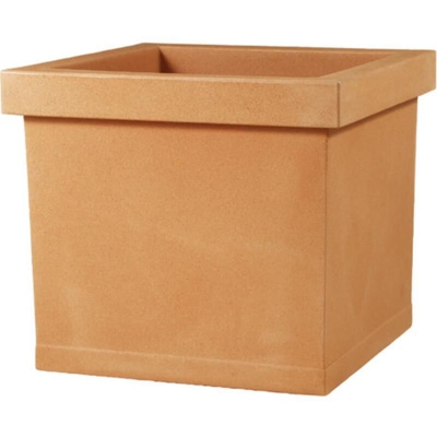Vaso Quadrato Liscio Classic per fiori e piante da giardino. -40 x 40 x 35 CM / Antracite