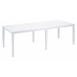 Dmora Tavolo rettangolare allungabile da esterno, Made in Italy, 150 x 72 x 90 cm (allungabile fino a 220 cm), color Bianco en oferta
