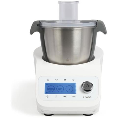 Dop219w - Robot Multifunzione Super Cooker - 12 Velocità - Da 125 A 5000 Giri / min - Ciotola In Acciaio Inox 3,5l - 1000w - Bianco