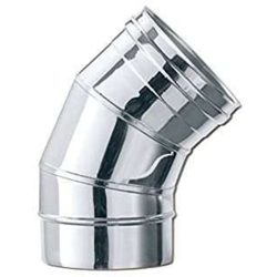 Gomito 45ø Acciaio Inox Finitura Lucida 3 Settori 12 Cm precio
