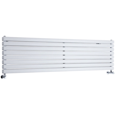 Hudson Reed Revive Radiatore Termoarredo di Design Orizzontale Moderno - Termosifone Con Finitura In Bianco - Design a Colonna Ovale - 472 x 1780 x
