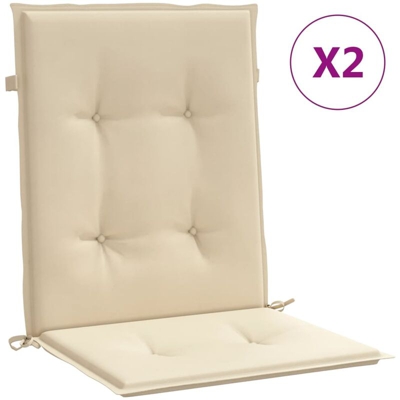 YOUTHUP Cuscini per Sedie da Giardino 2 pz Beige 100x50x3 cm - Beige