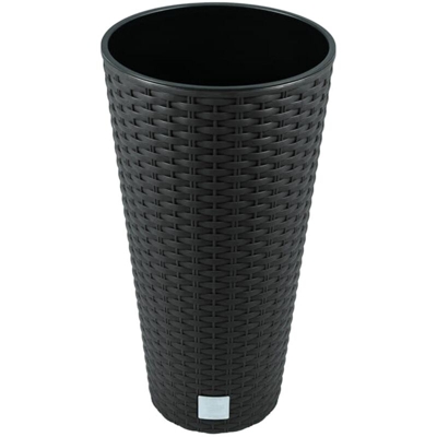 Vaso di fiori Rato da 15,5 litri con inserto 25 x 25 x 47,6 cm in antracite