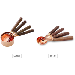Set di cucchiai dosatori da 4 pezzi per ingredienti secchi e liquidi Utensili da forno Set di pentole resistenti al calore in silicone in acciaio en oferta