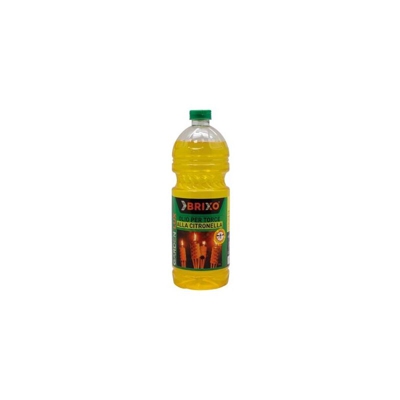 Olio Liquido Alla Citronella Lt 1 100% Vegetale Per Torce Lampade Fiaccole 21008