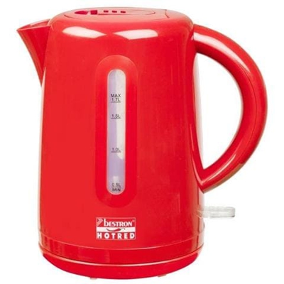 Bollitore Elettrico Senza Fili 1,7 L Hot Red 2200 W Awk300hr
