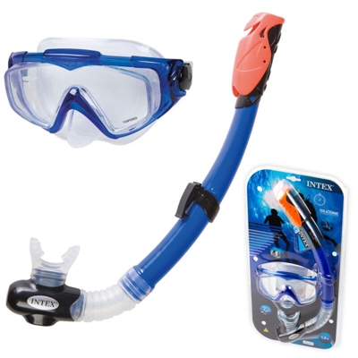 Set da Immersione 2 pz Silicone Aqua Spor - Blu - Intex