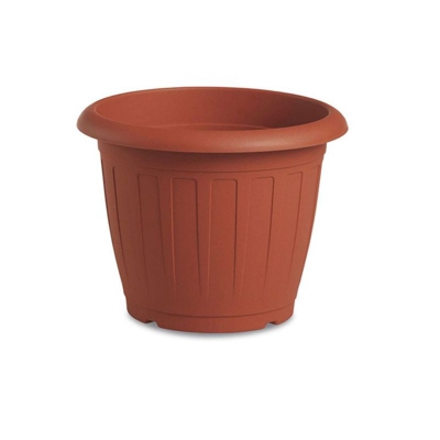 VASO GIARDINO IN PLASTICA TONDO TERRACOTTA VENEZIA PER PIANTE E FIORI-Varie misure Ø 30 cm
