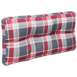 vidaXL Cuscino per Divano Pallet Rosso a Quadri 70x40x12 cm - Multicolore precio