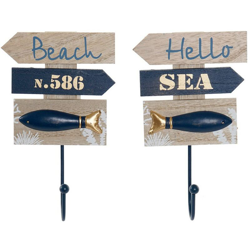 Appendiabiti da parete Metallo Legno MDF (2 pcs) (11 x 4.5 x 18.5 cm) - Dkd Home Decor características