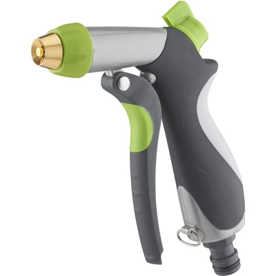 Pistola di irrigazione con lancia di irrigazione a getto regolabile automatico in metallo + soft grip - Aroz