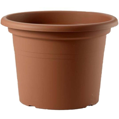 Vaso tondo in resina cilindro basic colorato per giardino piante e fiori -DIAM 60 X H 41.8 cm / Antracite