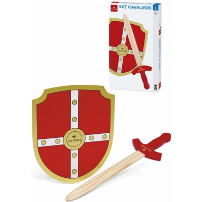 Lgvshopping - Set Cavaliere In Legno Per Bambini Con Scudo e Spada Gladiatore Soldato Medioevo