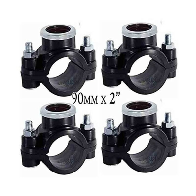Confezione 4 x COLLARE IRRIGAZIONE 90MM x 2' . Utilizzato per l'installazione di elementi di irrigazione come irrigatori e diff