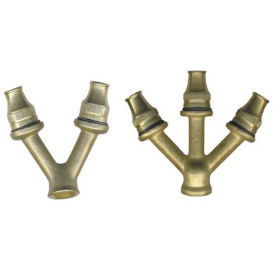 AMA - GETTO BIFORCO TRIFORCO IN OTTONE PER LANCIA POMPA MOTOPOMPA 3 o 2 LATI (13964V) BIFORCO (13964)