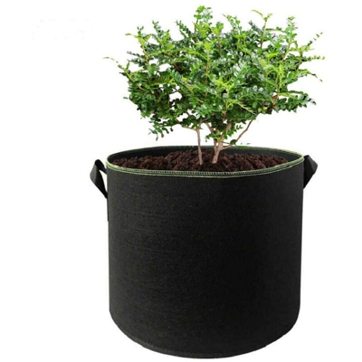 Sacco per piantare in feltro / sacchetto per la crescita delle piante (nero a cinque linee stile-45 galloni)