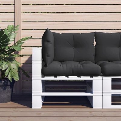 YOUTHUP Cuscini per Divani su Pallet 3 pz Neri in Tessuto - Nero