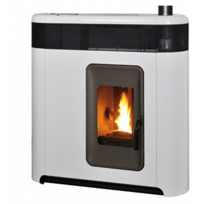 Stufa a pellet idro salvaspazio Laminox Elisa 16 kw > Bianco