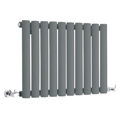 Hudson Reed Revive Radiatore Termoarredo di Design Orizzontale Moderno - Termosifone Con Finitura Antracite - 406W - 400 x 595mm - Riscaldamento ad