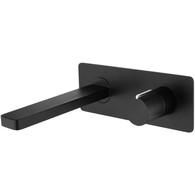 Bernstein - Miscelatore per lavabo a muro nero 9908B consegnato con corpo a incasso
