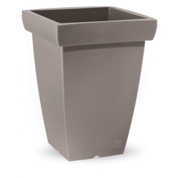 Vaso quadrato in resina 'Swing' h. 40 cm. Taupe en oferta