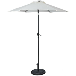 Trueshopping - Grande Ombrellone da Giardino Rotondo Color Crema da 2 M-Ombrellone Inclinabile precio