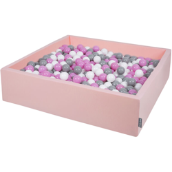 120X30cm/600 Palline ? 7CM Quadrato Piscina Di Palline Colorate Per Bambini Fabbricato In EU, Rosa:Grigio/Bianco/Rosa - rosa:grigio/bianco/rosa precio