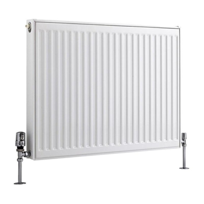 Hudson Reed Eco Radiatore Termoarredo a Piastra Type 11 - Termosifone Convettore Bianco - 891W - 600 x 800mm - Riscaldamento ad Acqua Calda