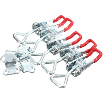 Drillpro - Pinze a ginocchiera regolabili da 5 pezzi 100 kg / 220 libbre Attrezzo manuale a chiusura rapida con capacità di presa rapida