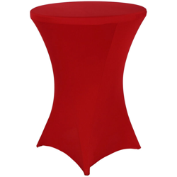 Tavolino Alto Pieghevole 80x80x110cm per eventi con fodera elasticizzata rosso precio