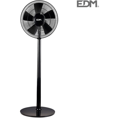 Ventilatore con base circolare nero 55w ø pale 40cm altezza 135 cm 33503 - EDM