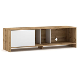Elegante Supporto Tv Autoportante Rt V Clung, 140 Cm, Rovere Wotan / bianco Opaco en oferta