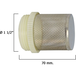 Filtro inossidabile per valvola di ritegno 1 1/2 ' características