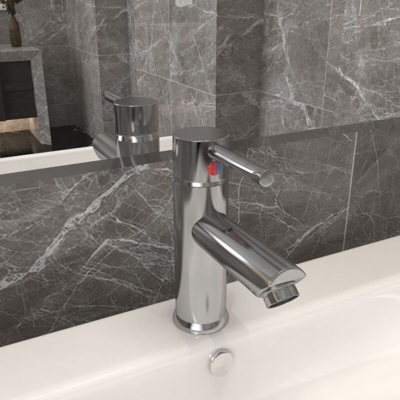Rubinetto per Lavabo del Bagno Nichel 130x176 mm - Vidaxl