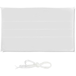 Relaxdays - Tenda a Vela Rettangolare, Idrorepellente, Anti UV, Corde di Supporto, Terrazza e Giardino, LxP: 4x6 m, Bianca en oferta